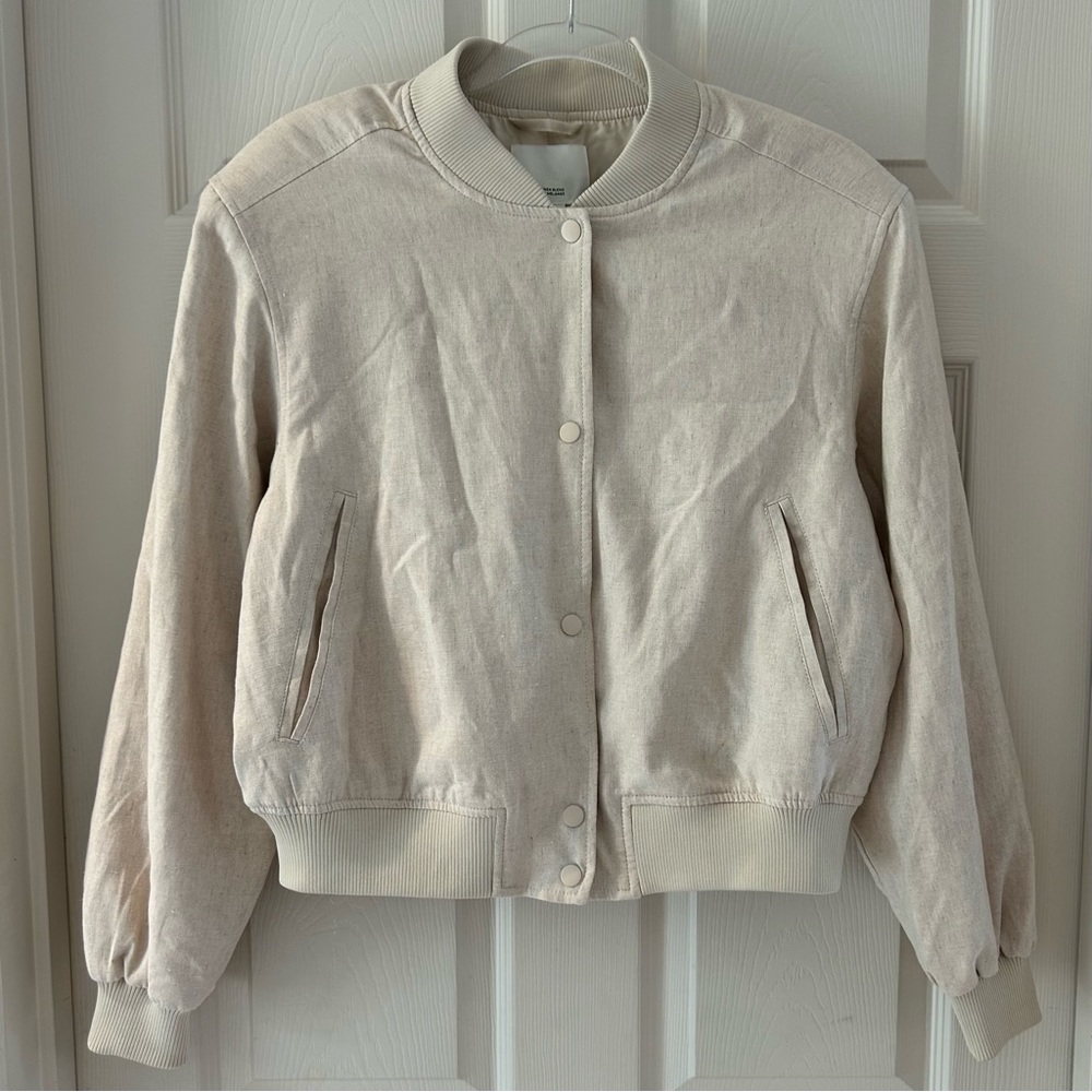 H&M Cream Bomber Jacket BNWT